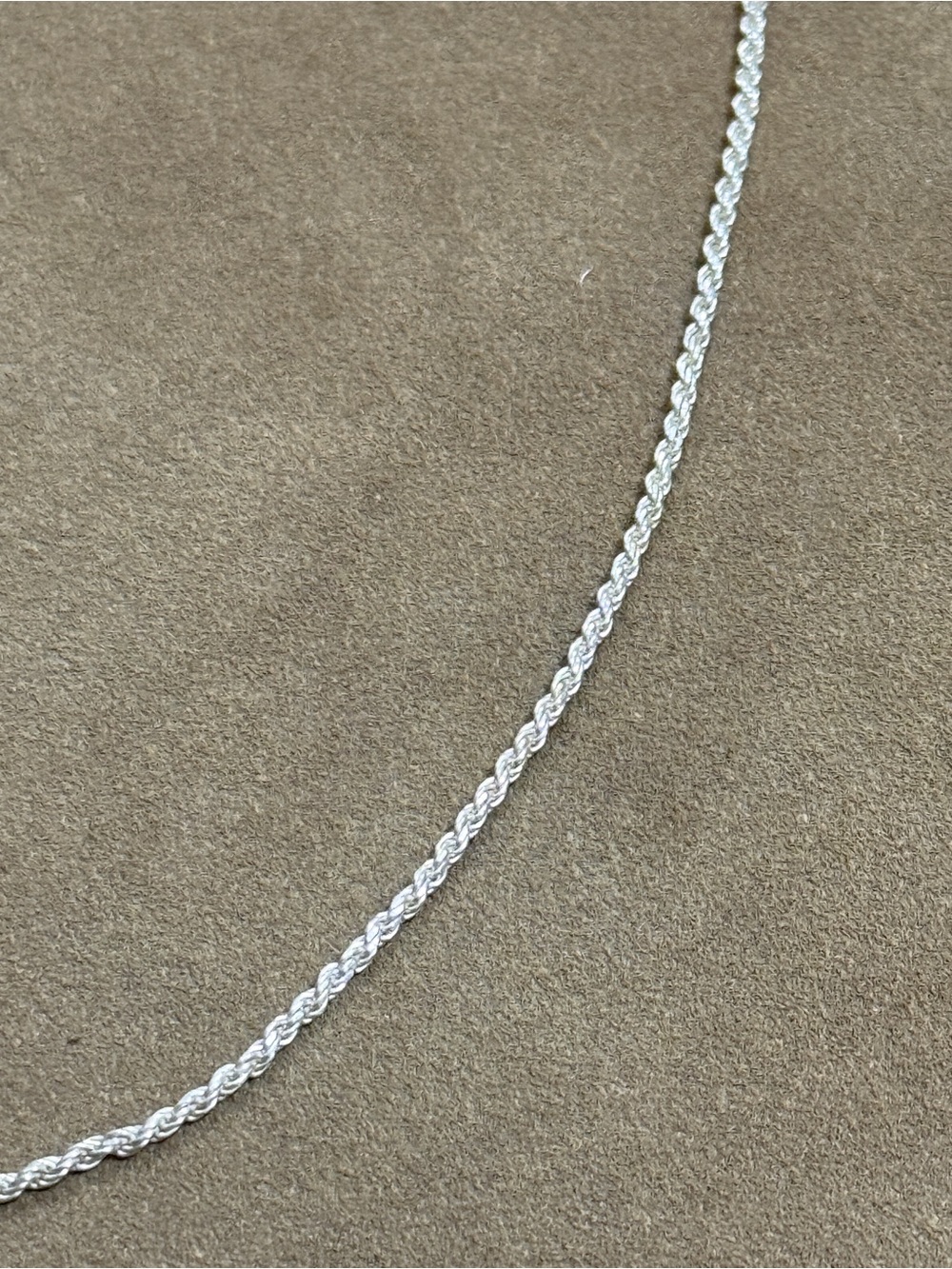 Classic Silver Rope Chain Necklace - Picture 2 of 3